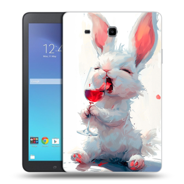 Силиконовый чехол на Samsung Galaxy Tab E 9.6 с принтом кролик зайчик