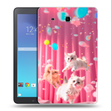 Силиконовый чехол на Samsung Galaxy Tab E 9.6 с принтом милые котики