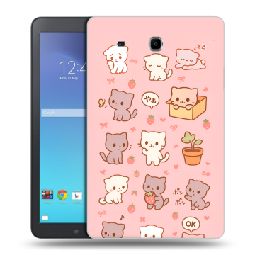 Силиконовый чехол на Samsung Galaxy Tab E 9.6 с принтом Hello Kitty Хелоу Кити
