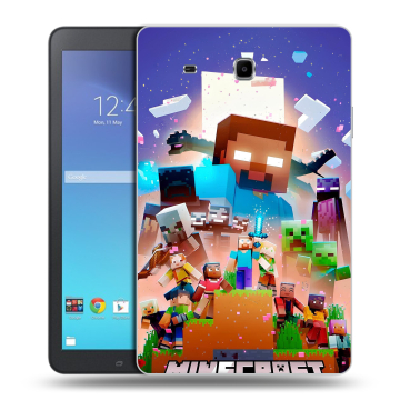 Силиконовый чехол на Samsung Galaxy Tab E 9.6 с принтом Майнкрафт Minecraft