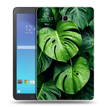 Силиконовый чехол на Samsung Galaxy Tab E 9.6 с принтом Листья