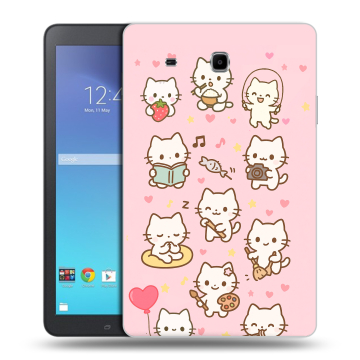 Силиконовый чехол на Samsung Galaxy Tab E 9.6 с принтом Hello Kitty Хелоу Кити