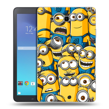 Силиконовый чехол на Samsung Galaxy Tab E 9.6 с принтом Миньоны Силиконовый чехол на Samsung Galaxy Tab E 9.6 с принтом Миньоны