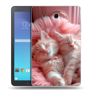 Силиконовый чехол на Samsung Galaxy Tab E 9.6 с принтом котята котики