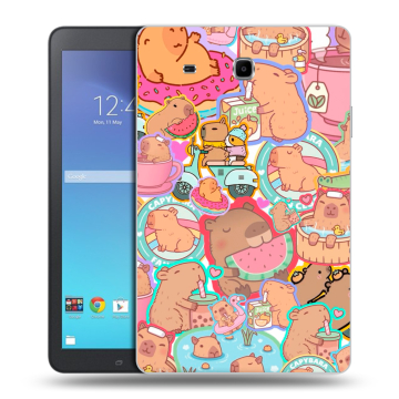 Силиконовый чехол на Samsung Galaxy Tab E 9.6 с принтом капибары