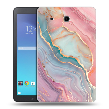 Силиконовый чехол на Samsung Galaxy Tab E 9.6 с принтом розовый мрамор Силиконовый чехол на Samsung Galaxy Tab E 9.6 с принтом розовый мрамор