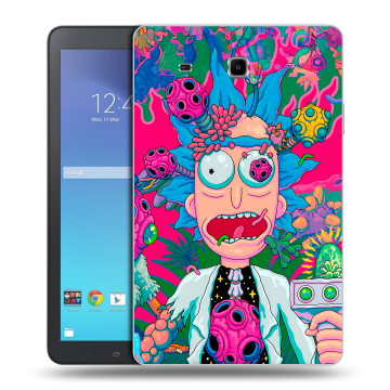Силиконовый чехол на Samsung Galaxy Tab E 9.6 с принтом Рик и Морти Rick Morty