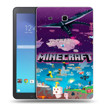 Силиконовый чехол на Samsung Galaxy Tab E 9.6 с принтом Майнкрафт Minecraft