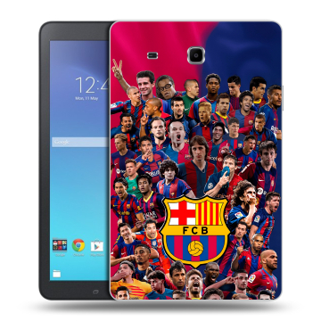 Силиконовый чехол на Samsung Galaxy Tab E 9.6 с принтом Барселона Barcelona