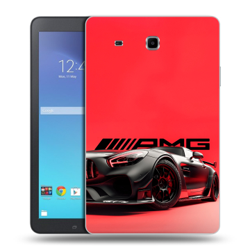 Силиконовый чехол на Samsung Galaxy Tab E 9.6 с принтом Мерседес Mercedes AMG