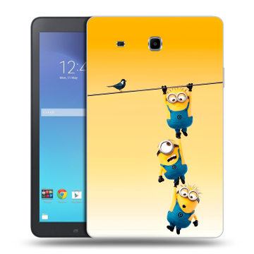 Силиконовый чехол на Samsung Galaxy Tab E 9.6 с принтом Миньоны