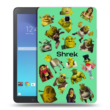 Силиконовый чехол на Samsung Galaxy Tab E 9.6 с принтом Шрек Shrek