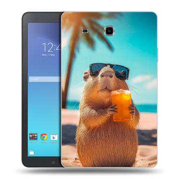 Силиконовый чехол на Samsung Galaxy Tab E 9.6 с принтом Капибара