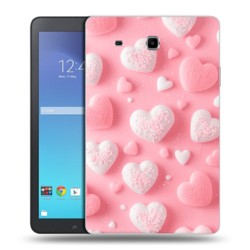 Силиконовый чехол на Samsung Galaxy Tab E 9.6 с принтом Сердечки Силиконовый чехол на Samsung Galaxy Tab E 9.6 с принтом Сердечки