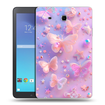 Силиконовый чехол на Samsung Galaxy Tab E 9.6 с принтом Бабочки