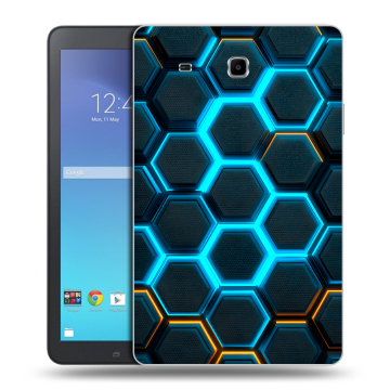 Силиконовый чехол на Samsung Galaxy Tab E 9.6 с принтом Неоновые соты