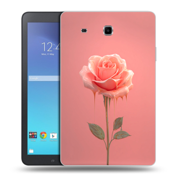Силиконовый чехол на Samsung Galaxy Tab E 9.6 с принтом Розовая роза