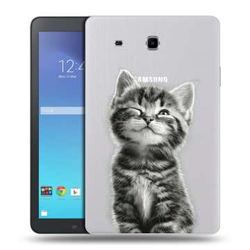 Силиконовый чехол на Samsung Galaxy Tab E 9.6 с принтом Котенок