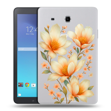 Силиконовый чехол на Samsung Galaxy Tab E 9.6 с принтом Цветы
