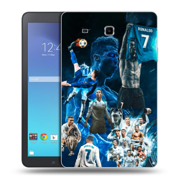 Силиконовый чехол на Samsung Galaxy Tab E 9.6 с принтом Реал Роналдо