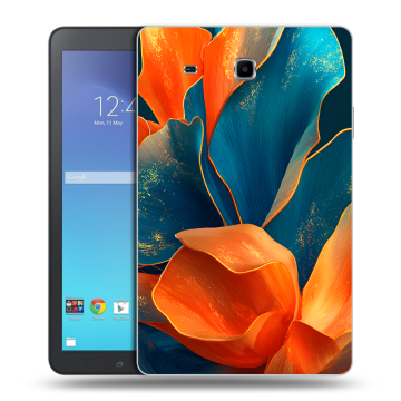 Силиконовый чехол на Samsung Galaxy Tab E 9.6 с принтом Цветы