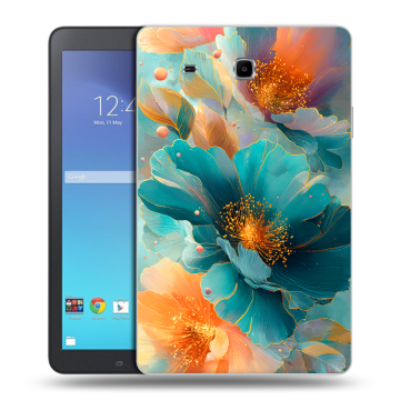 Силиконовый чехол на Samsung Galaxy Tab E 9.6 с принтом Цветы