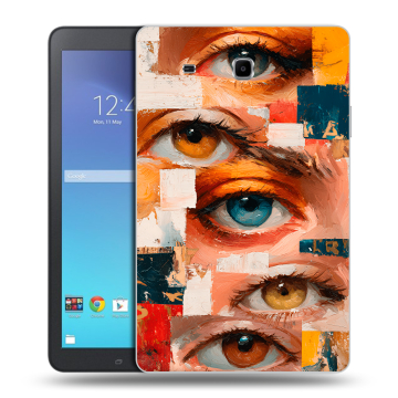 Силиконовый чехол на Samsung Galaxy Tab E 9.6 с принтом Модный принт