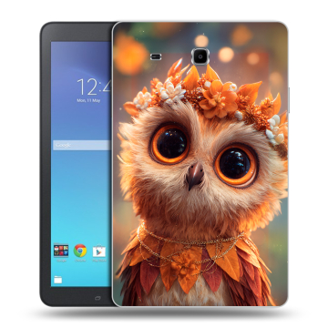 Силиконовый чехол на Samsung Galaxy Tab E 9.6 с принтом Милая сова