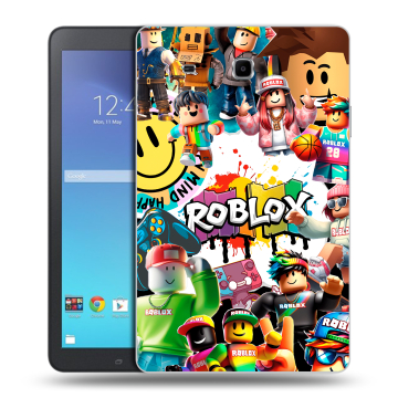 Силиконовый чехол на Samsung Galaxy Tab E 9.6 с принтом Roblox Роблокс