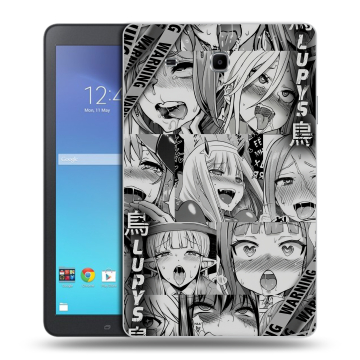 Силиконовый чехол на Samsung Galaxy Tab E 9.6 с принтом Ahegao Ахегао Аниме