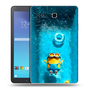 Силиконовый чехол на Samsung Galaxy Tab E 9.6 с принтом Миньоны