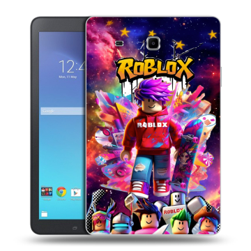 Силиконовый чехол на Samsung Galaxy Tab E 9.6 с принтом Roblox Роблокс