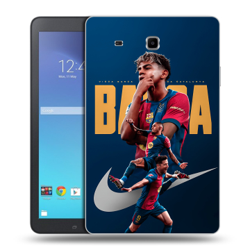 Силиконовый чехол на Samsung Galaxy Tab E 9.6 с принтом Барселона Barca Yamal Силиконовый чехол на Samsung Galaxy Tab E 9.6 с принтом Барселона Barca Yamal