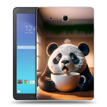 Силиконовый чехол на Samsung Galaxy Tab E 9.6 с принтом смешная панда