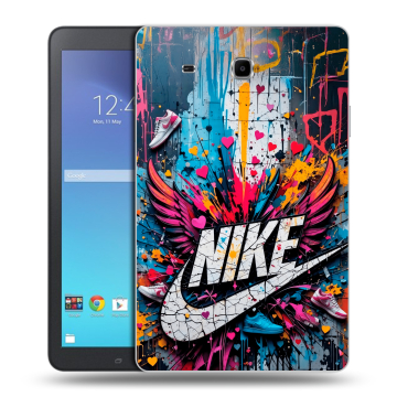 Силиконовый чехол на Samsung Galaxy Tab E 9.6 с принтом Nike Найк