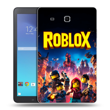 Силиконовый чехол на Samsung Galaxy Tab E 9.6 с принтом Roblox Роблокс