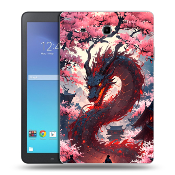 Силиконовый чехол на Samsung Galaxy Tab E 9.6 с принтом Дракон Японский Силиконовый чехол на Samsung Galaxy Tab E 9.6 с принтом Дракон Японский