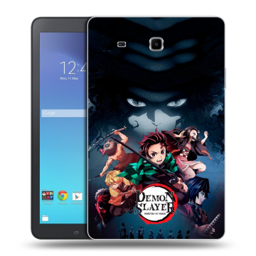 Силиконовый чехол на Samsung Galaxy Tab E 9.6 с принтом Demon Slayer Клинок рассекающий демонов
