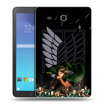 Силиконовый чехол на Samsung Galaxy Tab E 9.6 с принтом Атака титанов Силиконовый чехол на Samsung Galaxy Tab E 9.6 с принтом Атака титанов