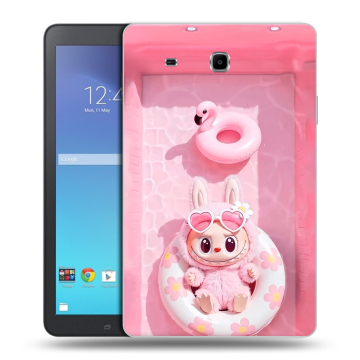 Силиконовый чехол на Samsung Galaxy Tab E 9.6 с принтом Labubu Лабубу Силиконовый чехол на Samsung Galaxy Tab E 9.6 с принтом Labubu Лабубу
