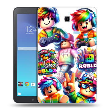 Силиконовый чехол на Samsung Galaxy Tab E 9.6 с принтом Roblox Роблокс