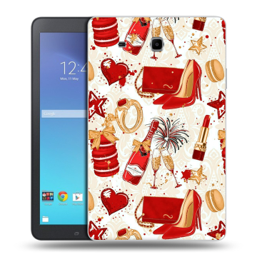 Силиконовый чехол на Samsung Galaxy Tab E 9.6 с принтом Новый год