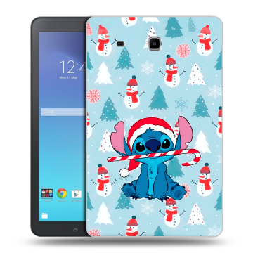 Силиконовый чехол на Samsung Galaxy Tab E 9.6 с принтом Стич Новый год Силиконовый чехол на Samsung Galaxy Tab E 9.6 с принтом Стич Новый год