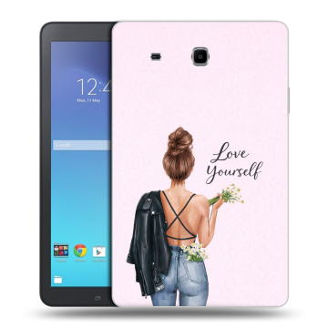 Силиконовый чехол на Samsung Galaxy Tab E 9.6 с принтом женский