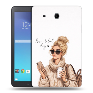 Силиконовый чехол на Samsung Galaxy Tab E 9.6 с принтом женский Силиконовый чехол на Samsung Galaxy Tab E 9.6 с принтом женский