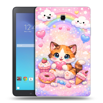 Силиконовый чехол на Samsung Galaxy Tab E 9.6 с принтом для девочек Силиконовый чехол на Samsung Galaxy Tab E 9.6 с принтом для девочек