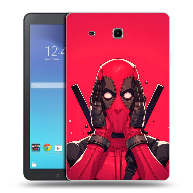 Силиконовый чехол на Samsung Galaxy Tab E 9.6 с принтом Дедпул Deadpool Силиконовый чехол на Samsung Galaxy Tab E 9.6 с принтом Дедпул Deadpool