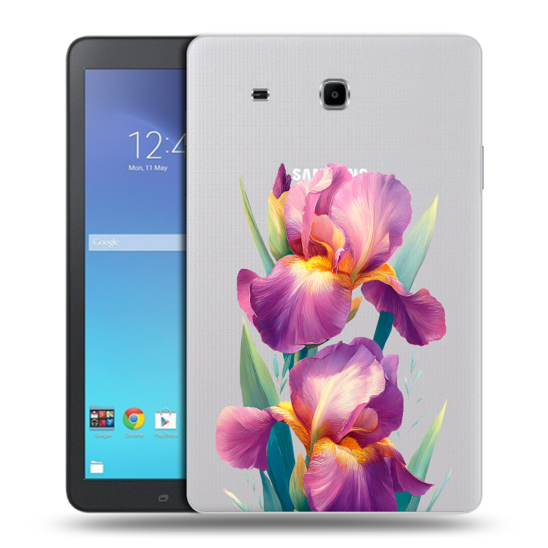 Силиконовый чехол на Samsung Galaxy Tab E 9.6 с принтом Цветы орхидеи Силиконовый чехол на Samsung Galaxy Tab E 9.6 с принтом Цветы орхидеи