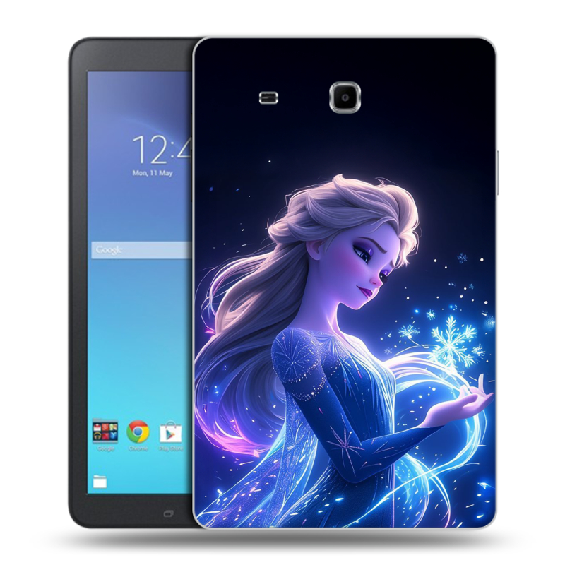 Силиконовый чехол на Samsung Galaxy Tab E 9.6 с принтом Холодное сердце Frozen Силиконовый чехол на Samsung Galaxy Tab E 9.6 с принтом Холодное сердце Frozen