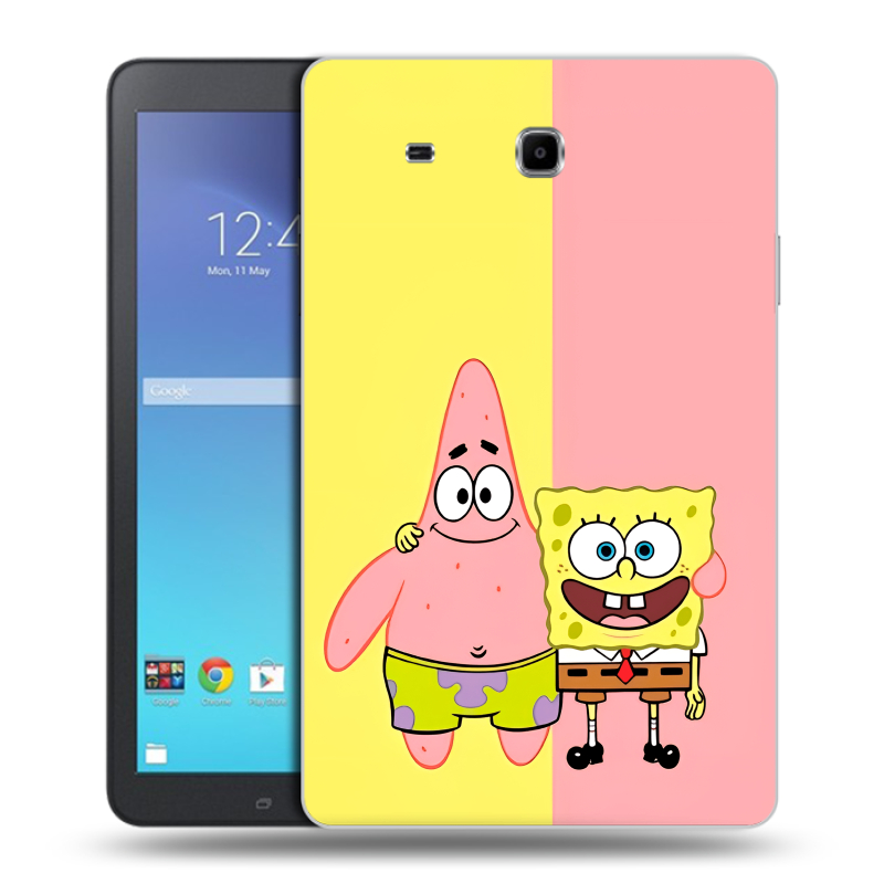 Силиконовый чехол на Samsung Galaxy Tab E 9.6 с принтом Спанч боб Спанчбоб Силиконовый чехол на Samsung Galaxy Tab E 9.6 с принтом Спанч боб Спанчбоб